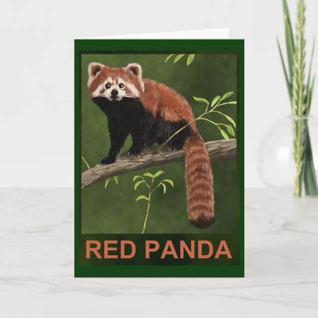 Röd Panda Kort (Framsida)