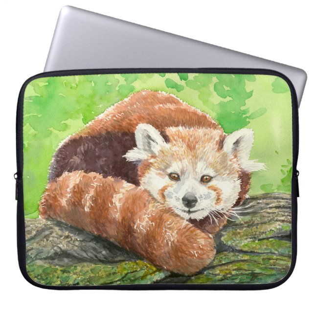 Röd panda laptop fodral (Framsidan)