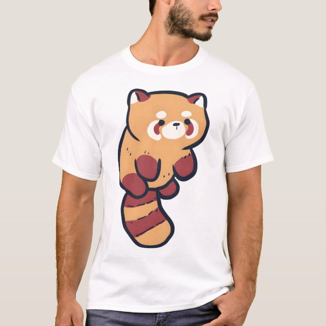Röd panda Magi T Shirt (Framsida)