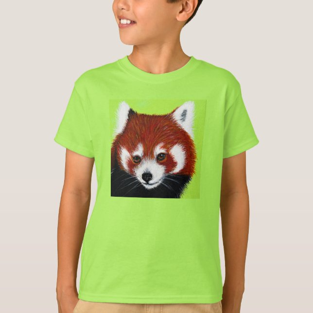 Röd Panda-målning T Shirt (Framsida)