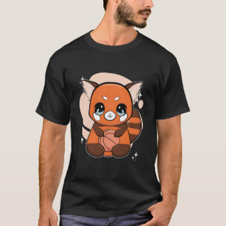 Röd Panda Med Basketboll T Shirt
