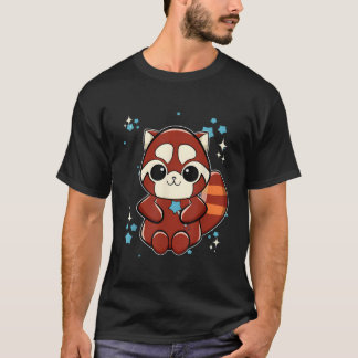 Röd Panda Med Spira T Shirt