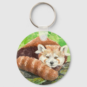 Röd panda nyckelring