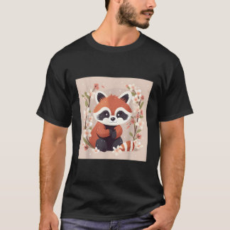 Röd panda och Blommar av körsbär Illustration Swee T Shirt