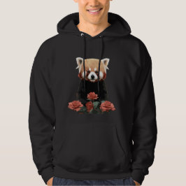Röd panda och ro hoodie