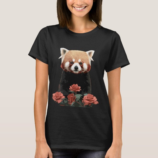 Röd panda och ro t shirt (Framsida)