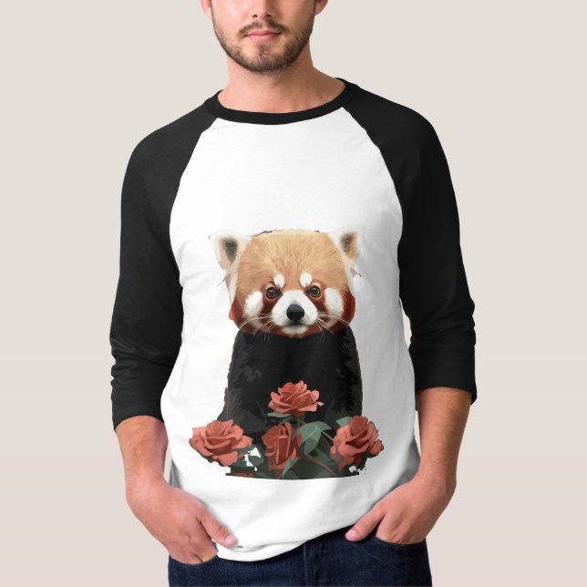 Röd panda och ro t shirt (Framsida)
