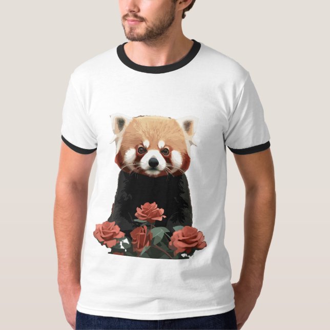 Röd panda och ro t shirt (Framsida)