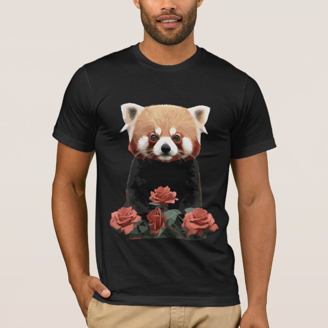 Röd panda och ro t shirt (Framsida)