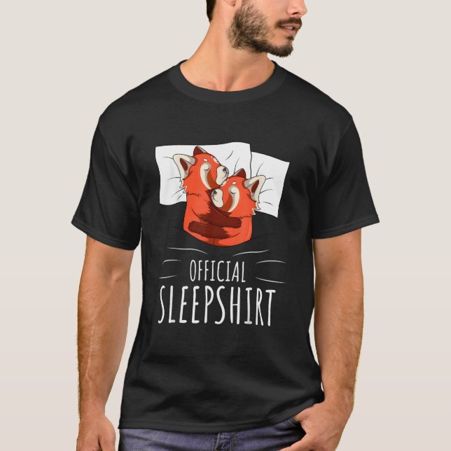 Röd Panda Officiell Sömn T Shirt (Framsida)