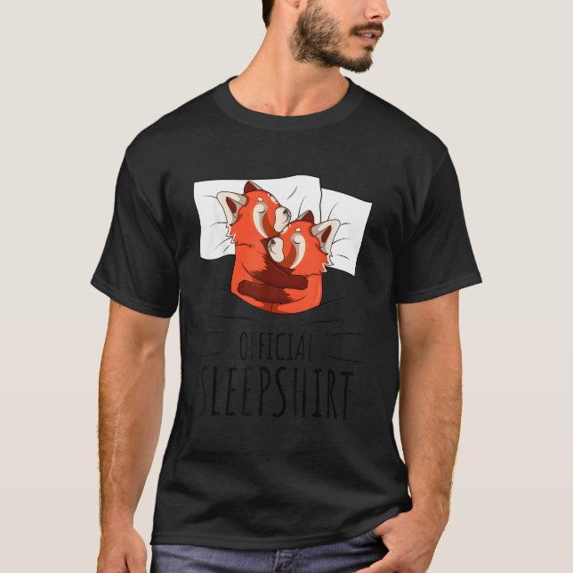Röd Panda Officiell Sömn T Shirt (Framsida)