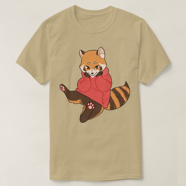 röd panda oso t shirt (Design framsida)