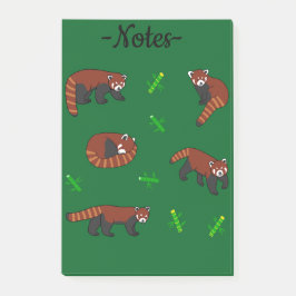 Röd Panda Post-it Block