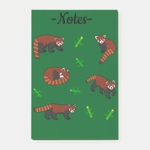 Röd Panda Post-it Block