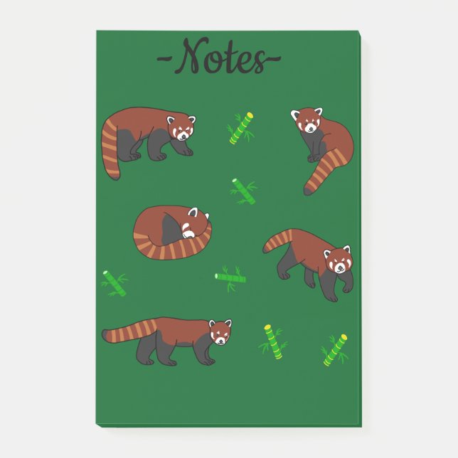 Röd Panda Post-it Block (Framsida)