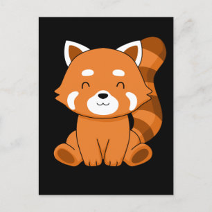 Röd Panda Present Barn Kvinnor Kawaii Röd Panda Vykort