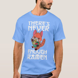 Röd Panda Ramen Nudel Japan Mat Japansk Asiatisk T Shirt