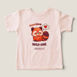 Röd Panda Ren Kärlek - Födelsedagsflicka Första T Shirt
