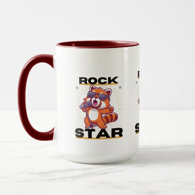 Röd panda: Rockstjärna Mugg (Vänster)