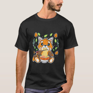 Röd Panda som äter Ra Nudlar Röd Panda T Shirt