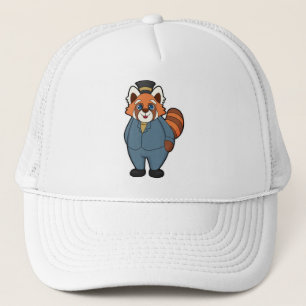 Röd Panda som Brudgum med Hatt Keps