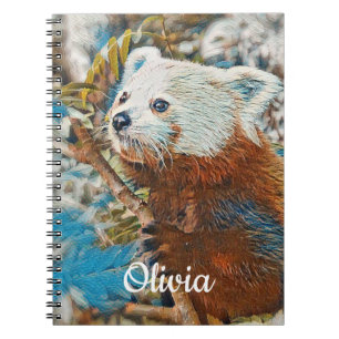 Röd Panda Spiral anteckningsbok