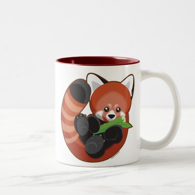 Röd Panda Två-Tonad Mugg (Höger)
