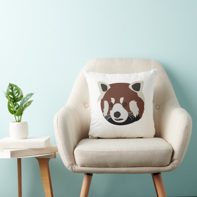 Röd Panda Tvättbjörn Röd Panda Kudde (Stol)