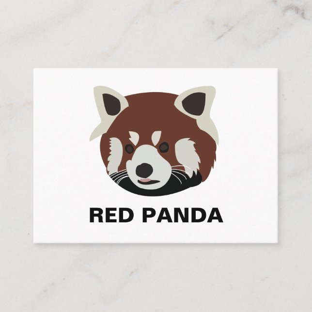 Röd Panda Tvättbjörn Röd Panda  Visitkort (Framsida)