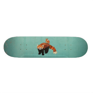 Röd panda- & ugglaSkateboard Skateboard Bräda 19,5 Cm