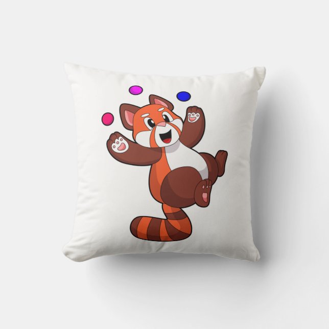 Röd panda vid Jugel Circus.PNG Kudde (Framsida)