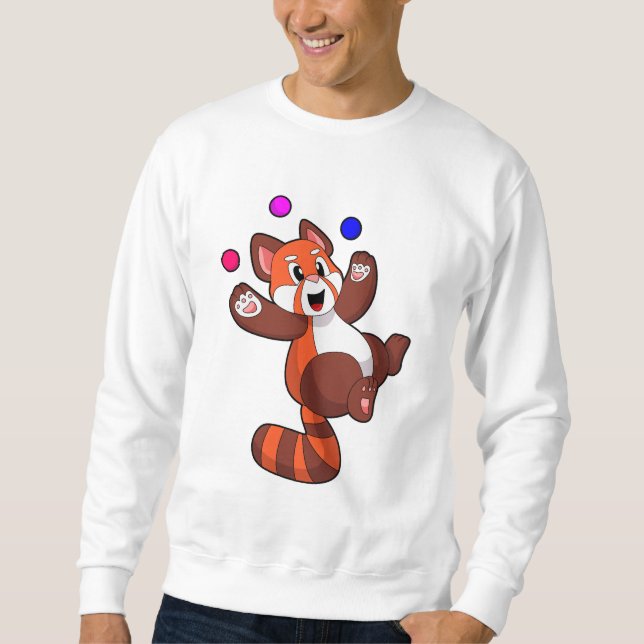 Röd panda vid Jugel Circus.PNG Lång Ärmad Tröja (Framsida)