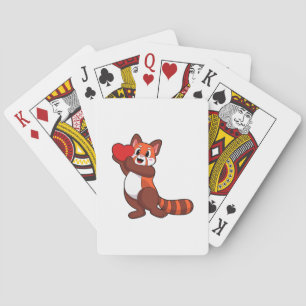 Röd panda vid Kärlek med Heart.PNG Casinokort