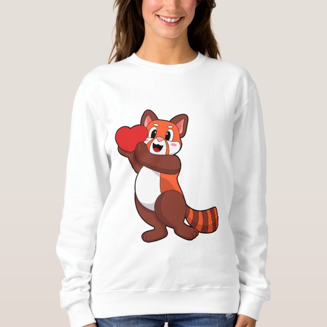 Röd panda vid Kärlek med Heart.PNG T Shirt (Framsida)