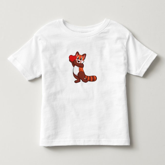 Röd panda vid Kärlek med Heart.PNG T Shirt (Framsida)