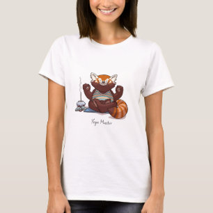 Röd Panda Yoga Master Teacher Present Djur Konstha T Shirt