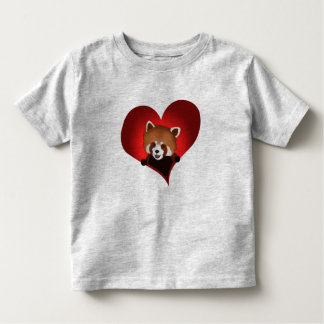 Röd pandahjärtaför barn t-shirt