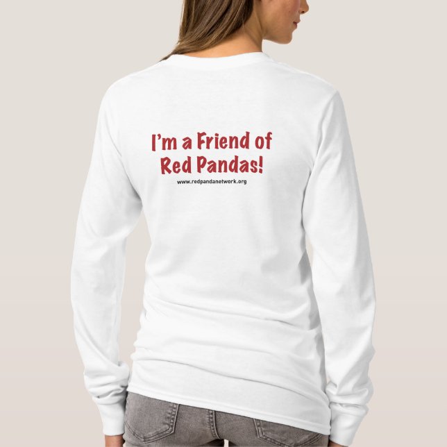 Röd Pandalogotyp Longsleeve Tee (Baksida)