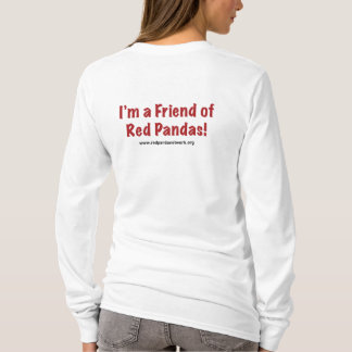 Röd Pandalogotyp Longsleeve Tee Shirt