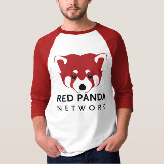 Röd Pandamanar/unisex- baseball T Tröja