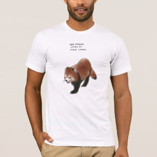 röd pandasmåsaker t-shirt