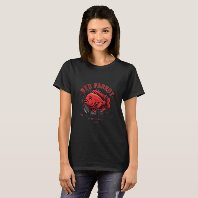 Röd Papegojfisk T-Shirt (Hel framsida)