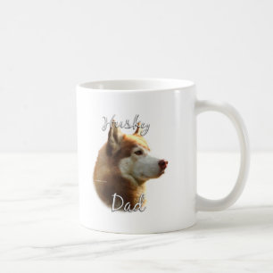 Röd) pappa 2 för siberian husky ( kaffemugg