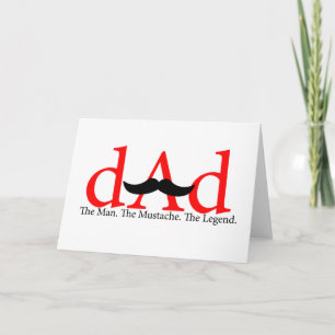 Röd pappamustasch kort
