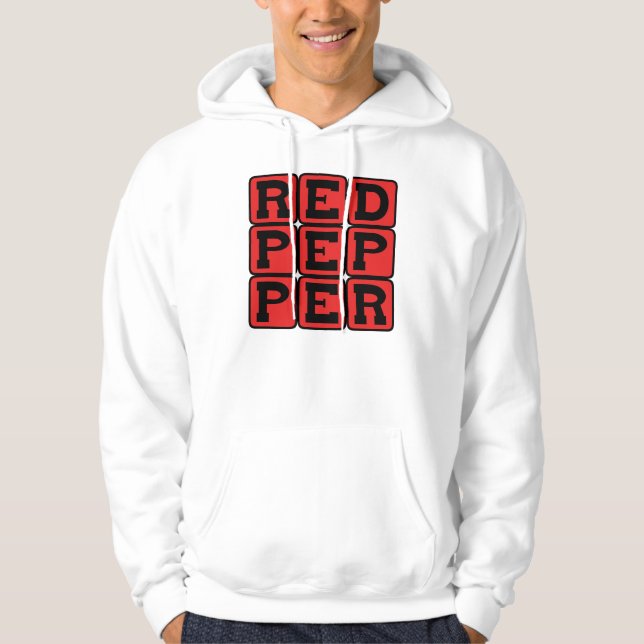Röd paprika, kryddig grönsak sweatshirt (Framsida)