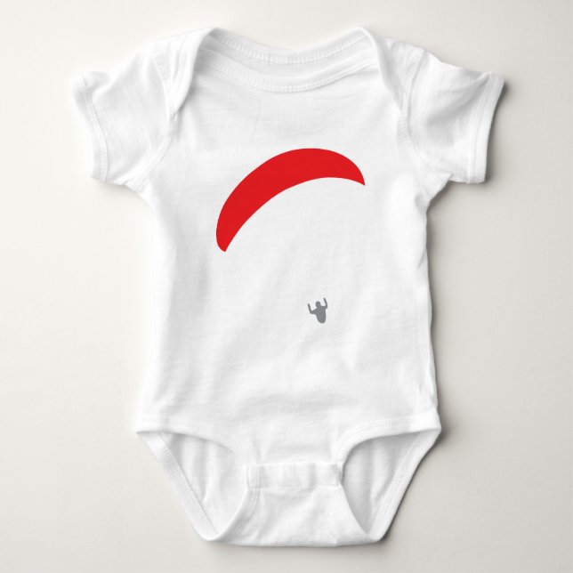 röd paraglider - paragliding t-shirt (Framsida)
