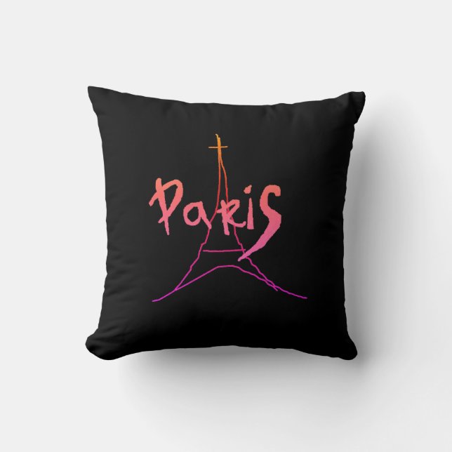 Röd Paris Stilfull Kastkudde / Kuddcover Kudde (Framsida)