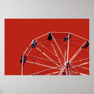 Röd pariserhjulaffisch poster