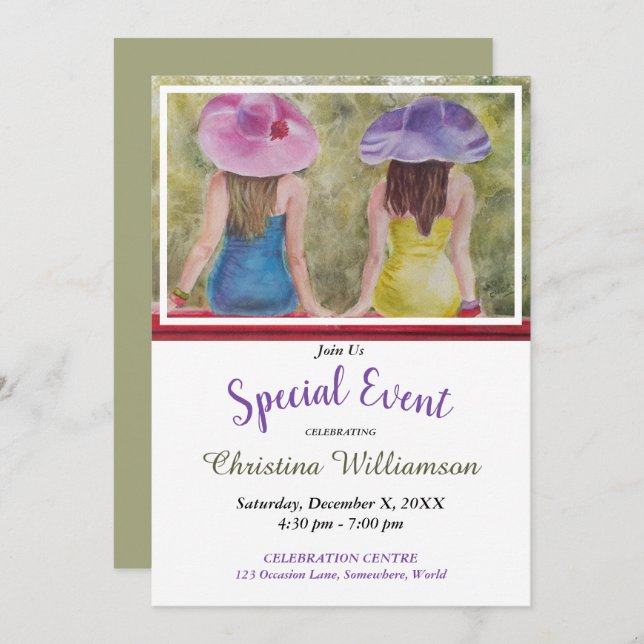 RÖD PARKBÄNKSFEST INBJUDAN (Fram/baksida)