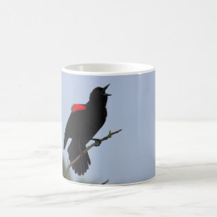 Röd-påskyndad Blackbird Kaffemugg